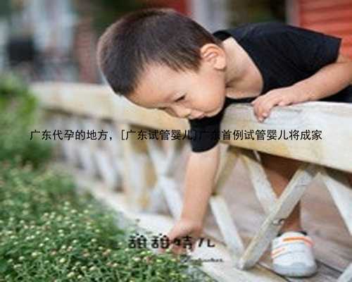 广东代孕的地方，[广东试管婴儿]广东首例试管婴儿将成家